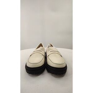 New Quince Cream Loafers with Black Soles